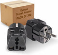 OREI Germany France Type E/F Travel Adapter Plug, 2-in-1 EU Outlet, 300 Pk