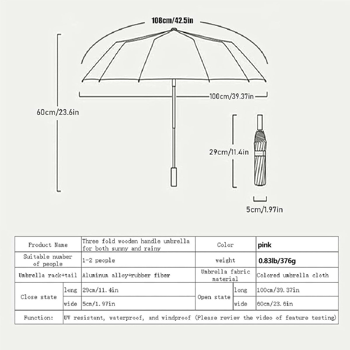 Travel Umbrellas For Rain And Sun Upf 50+ Uv Protection