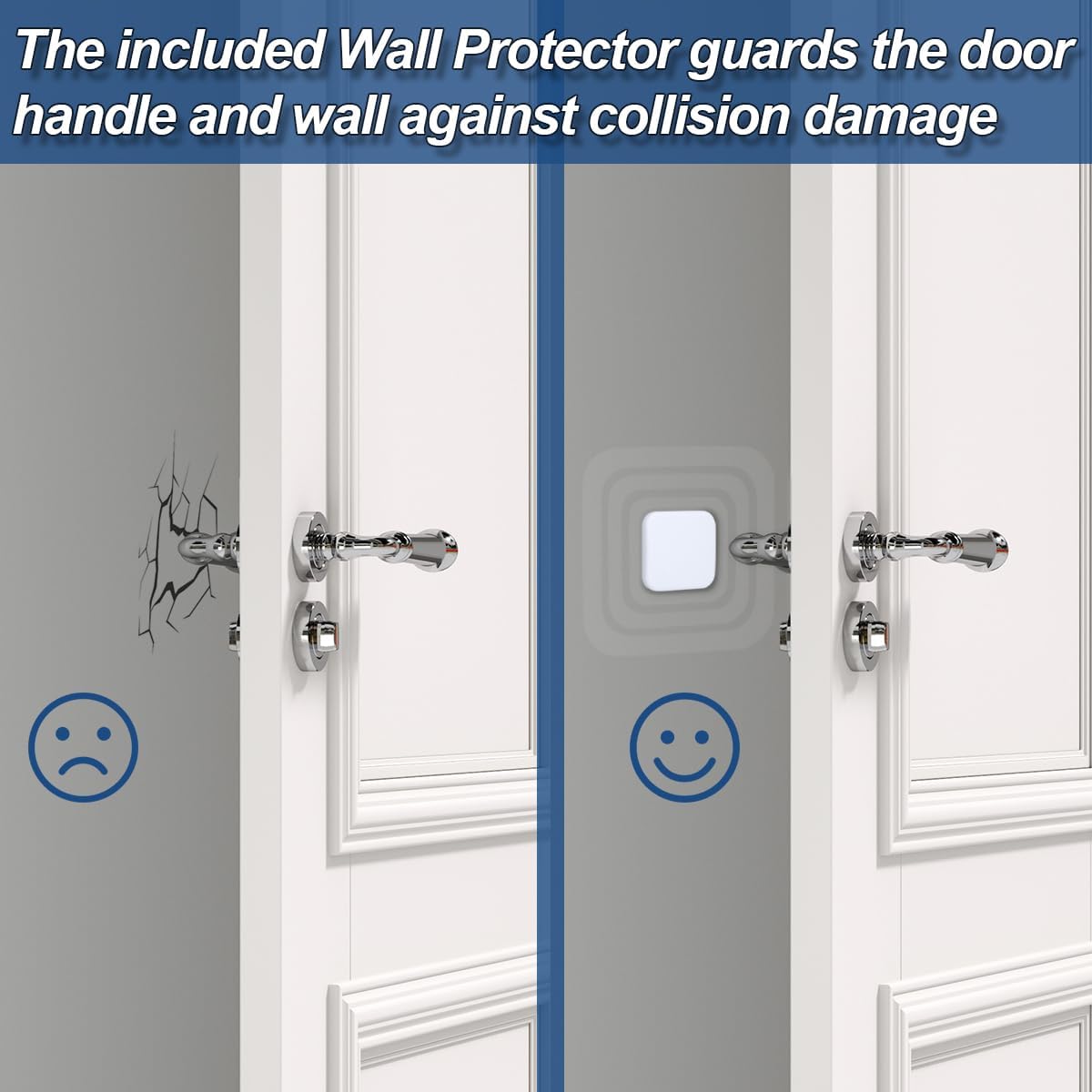1 Pack Heavy-Duty Door Stop Wedge, 0.5–3 in Gap, Anti-Slip Base & Silencer Pad, Floor-Scratch Guard, Noise Reduction, for Heavy Doors/Home/Office