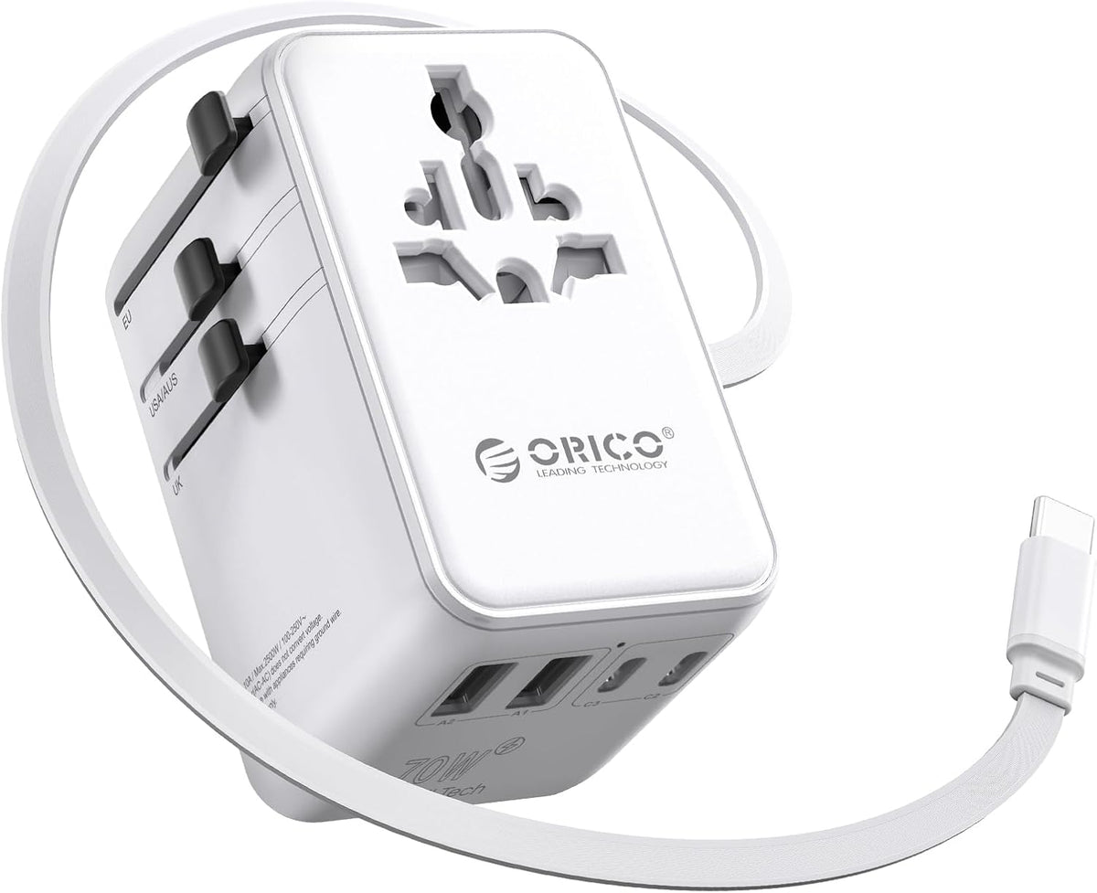 ORICO Universal Travel Adapter 70W GaN International Power Adapter
