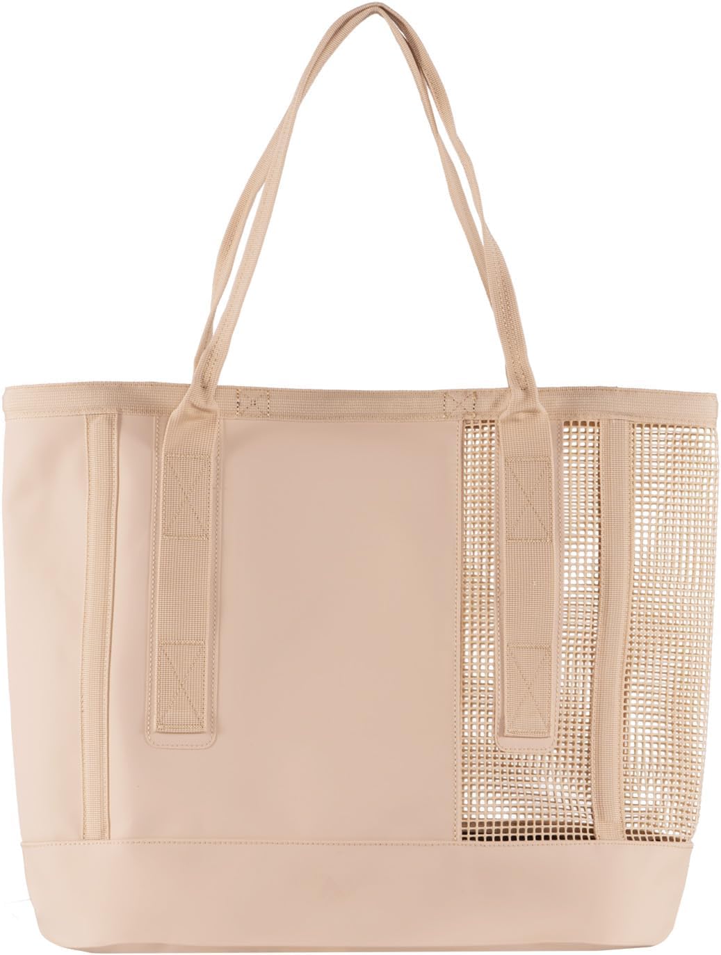 MISSION Outdoor Cassi Lightweight Beach Tote Bag with Waterproof Bottom and Coated Mesh for Beach Boat Pool Sports
