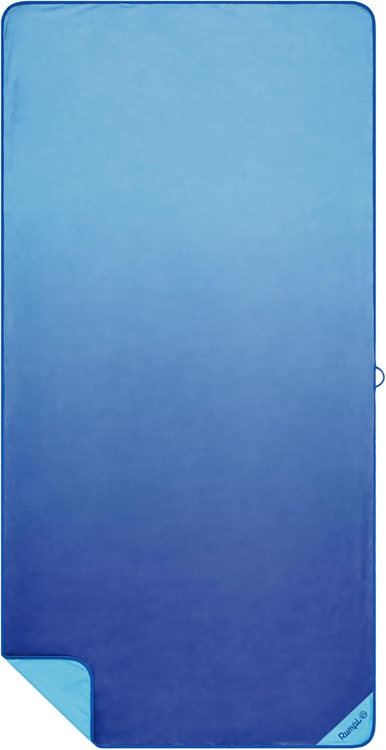 Rumpl Tech Towel, Quick-Dry for Travel, Beach, and Camp, Blue Sky Fade