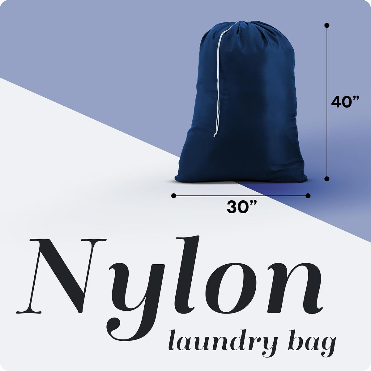 Handy Laundry Bags Nylon Extra Large - Heavy Duty - 2-Pack, Navy Blue