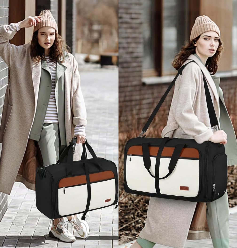 Ytonet Garment Bags for Travel, Foldable Garment Duffle Bags for Women men, Convertible Travel Garment Bag with Shoe Compartment, 2 in 1 Hanging Suitcase Suit Water Resistant Weekender Bag,