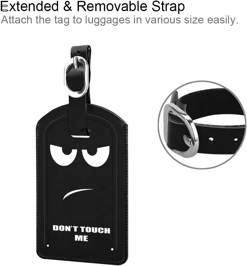 Fintie 2 Pack Luggage Tags Leather Name ID Labels with Privacy Cover