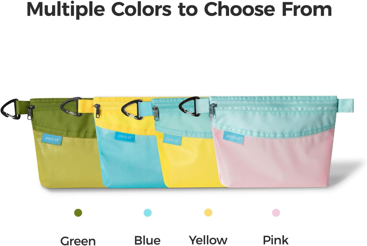 pack all Water-Resistant Zipper Pouch, Mesh Zipper Bag, 8.66"x5.91"