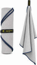 Backpacking Ultralight Quick Dry Microfiber Soft Fast Drying Hand and Face Towel Wash Cloth Camping Yoga Hiking Active Lifestyle (Gray, Medium 16x28)