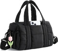 BAGSMART Reiki Gym Bag for Women Puffy Yoga Mat Travel Weekender Duffle Bag