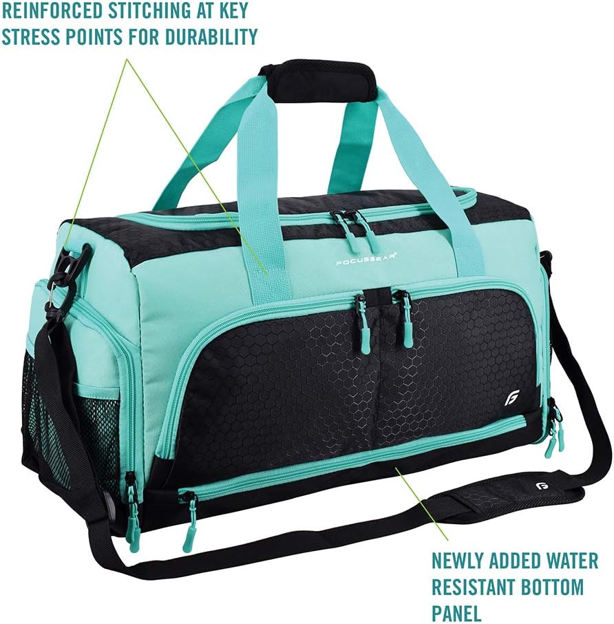 Ultimate Gym Bag 2.0: The Durable Crowdsource Designed Duffel Bag with 10 Optimal Compartments Including Water Resistant Pouch