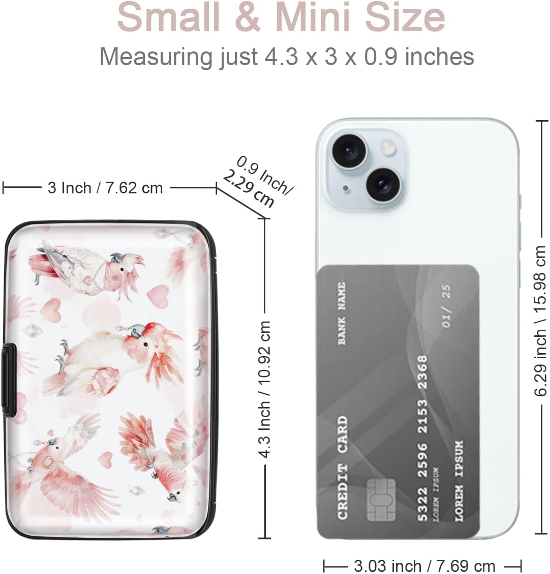 Coco Rossi Credit Card Holder RFID Aluminum Small Mini Wallet Women