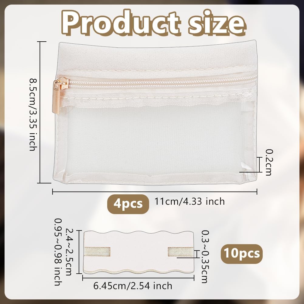 OLYCRAFT 10Pcs Linen Portable Tangle-Free Jewelry Organizer with 4Pcs Bags Tangle-Free Necklaces Organizer Necklace Card Holder Universal Jewelry Storage Case for Home Travel Chain Necklaces Storage