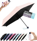 Umbrella Travel Size Mini Compact for Rain, UPF 100+ UV Protection