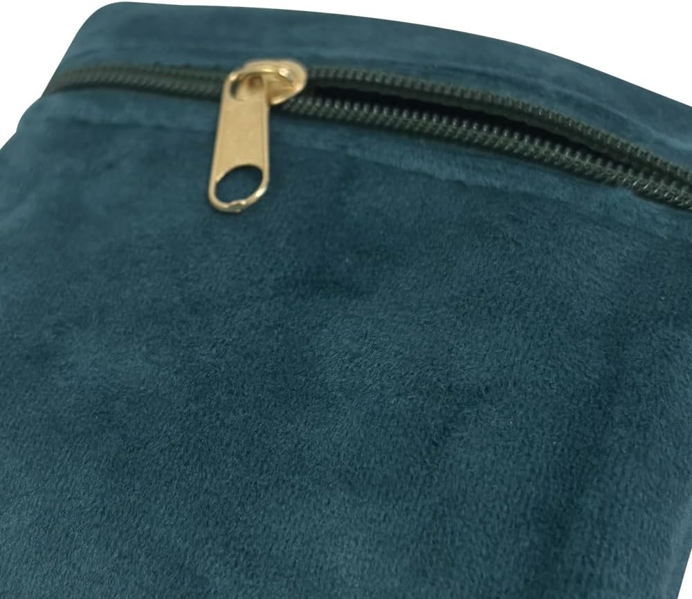 8pcs Small Velvet Jewelry Pouches with Zipper Gift Bags for Bracelet Necklace,Ring,Earrings,Earphone,Wedding Favors, Travel,3.94" X 3.94" (Peacock blue)