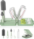 YOTIME Travel Bottle Brush Set, Foldable Drying Rack, Dispenser