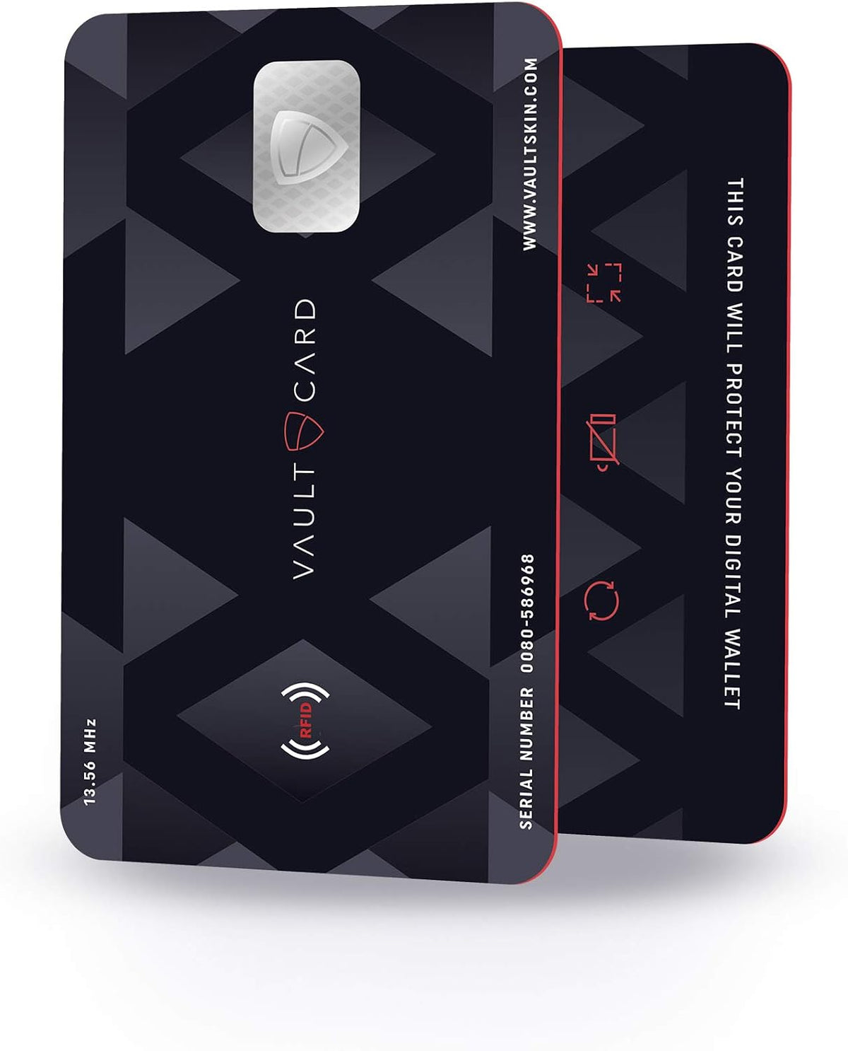 VAULTCARD RFID Blocking Card, NFC Jamming, Protects Wallet and Passport