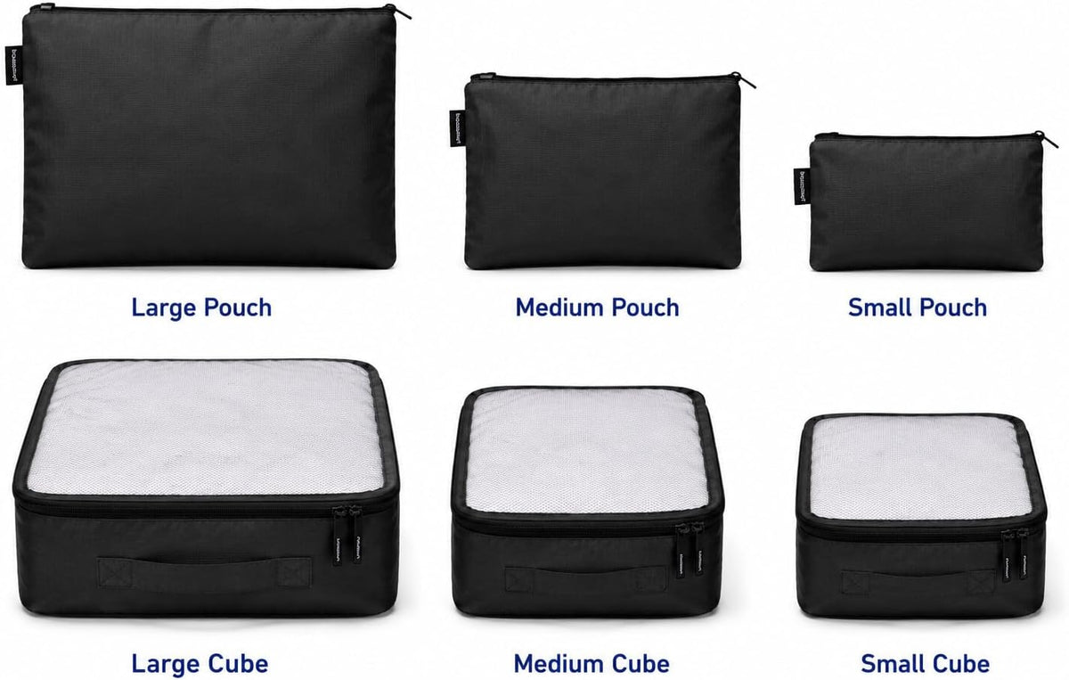 Brookstone Compression Packing Cubes, 6 Piece, Lightweight