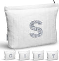 A-Z BAG Personalized Makeup Bag for Women, Bridesmaid Gifts (S, Diamond)