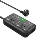 European Travel Plug Adapter 220V to 110V Voltage Converter US to Europe 2000W Travel Voltage Converter with 2 USB Ports for Hair Dryer/Curling Iron/Phone Travel Adapter for Europe Countries