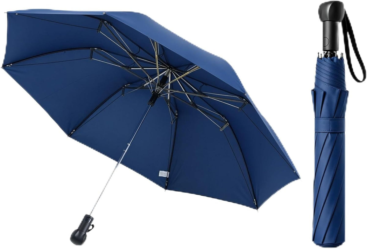 Collapsible Windproof Umbrella Travel - 42inch Auto Open & Manual Close