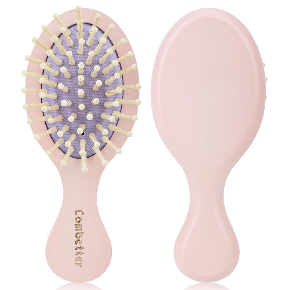 Small Bamboo Hair Brush for Women,Kids,Mini Scalp Massager for Travel