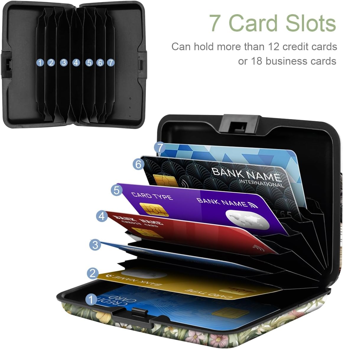 Coco Rossi Credit Card Holder RFID Aluminum Small Mini Wallet Women