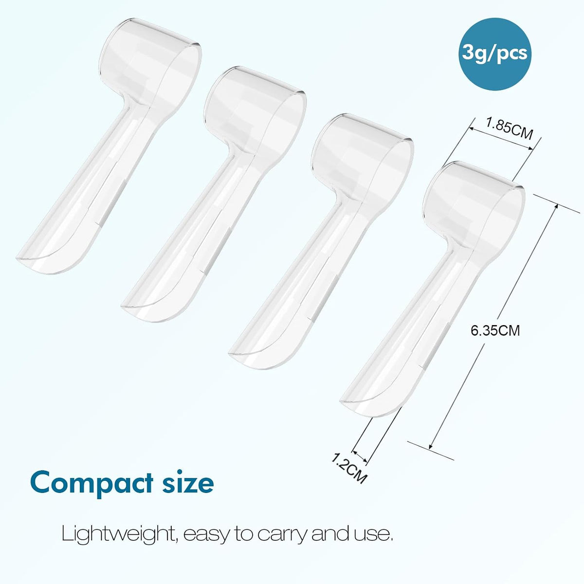 4 PCS Long Toothbrush Head Covers (Transparent) Compatible with Oral B Electric Toothbrush Head + 1 PCS Toothbrush Holder with 1 Charging Stand Slot and 2 Toothbrush Head Stands