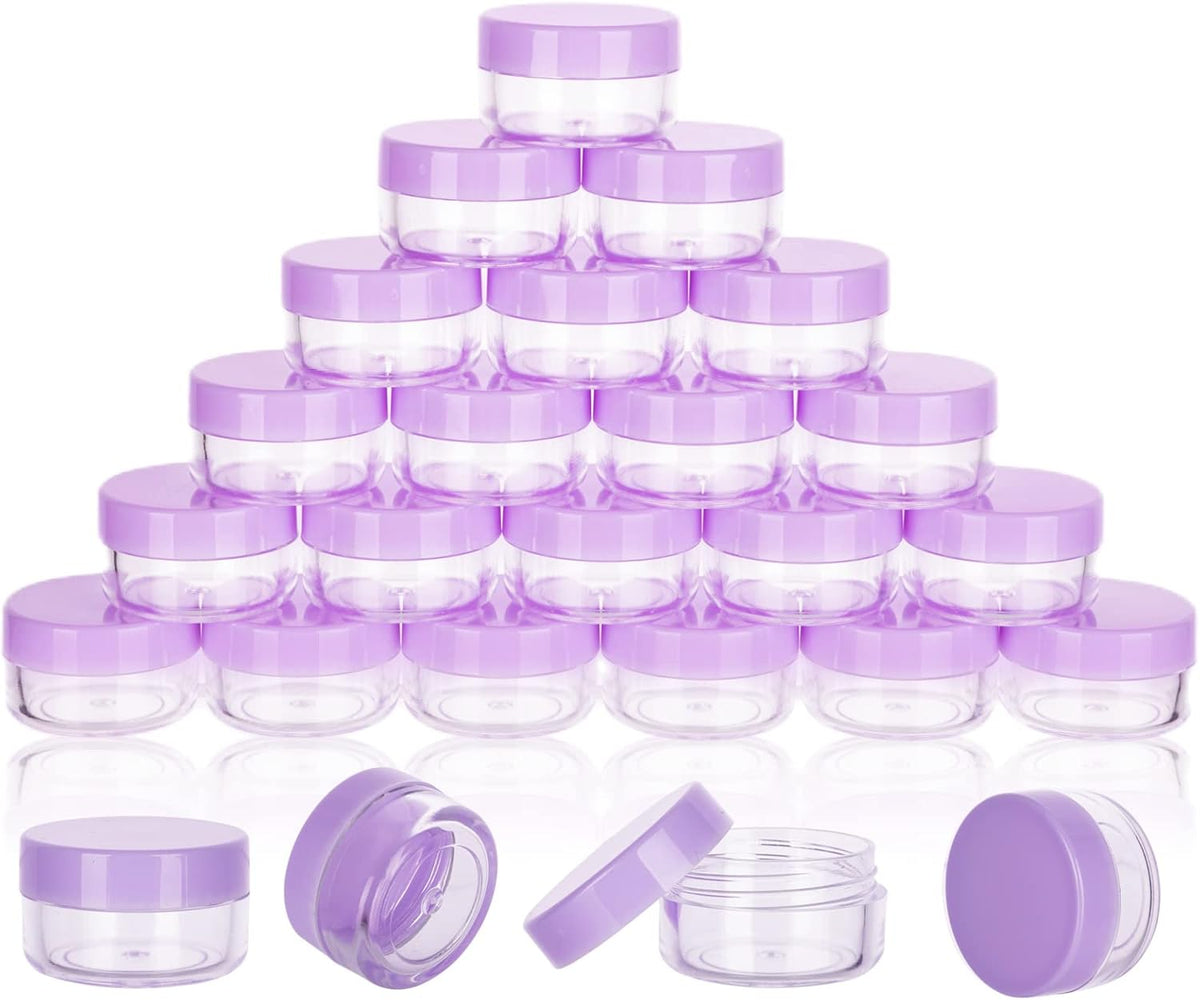 5 Gram Sample Containers 25 Count Small Travel Containers with Lids