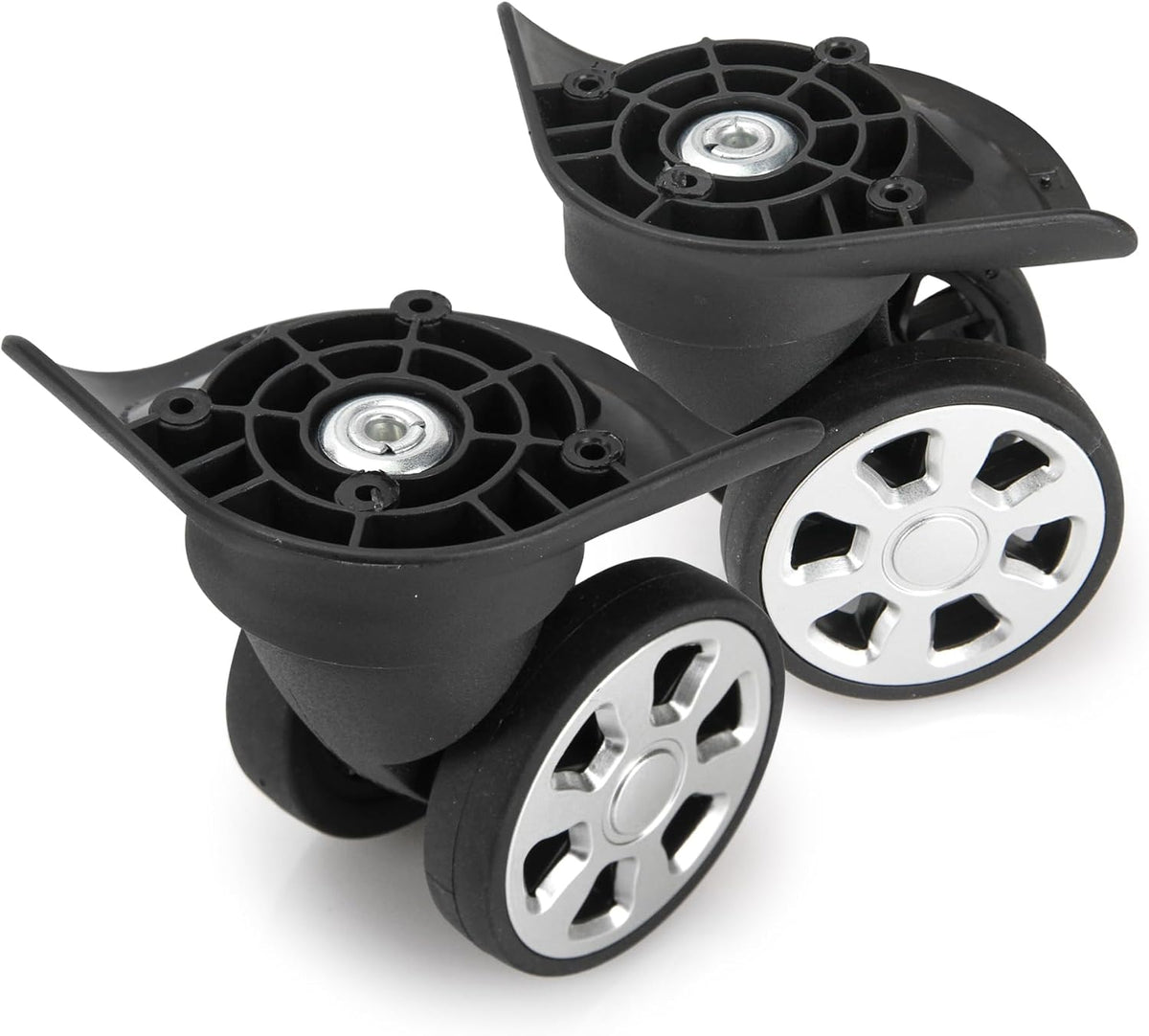 1 Pair Smooth Luggage Replacement Wheels DL045, Low-Noise Swivel Casters