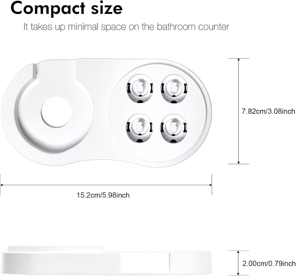 Toothbrush Head Covers & Toothbrush Holder for Oral B & iO series, transparent and white