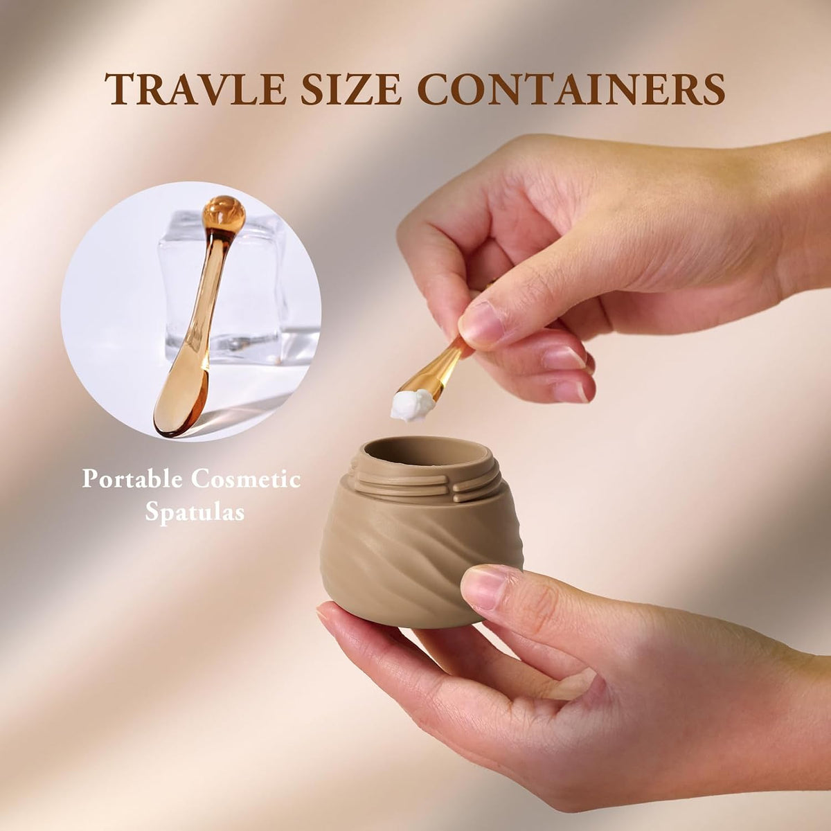 Eternal Moment Travel Containers for Toiletries 1.7 OZ Cosmetic Jar