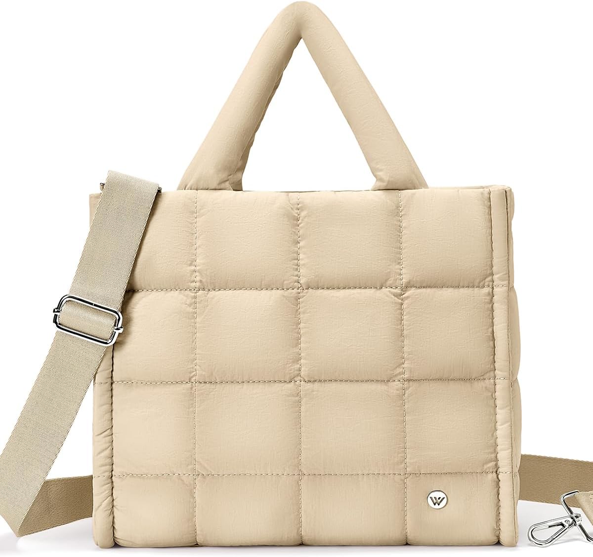 WESTBRONCO Small Puffer Tote Bag for Women Quilted Crossbody Bags