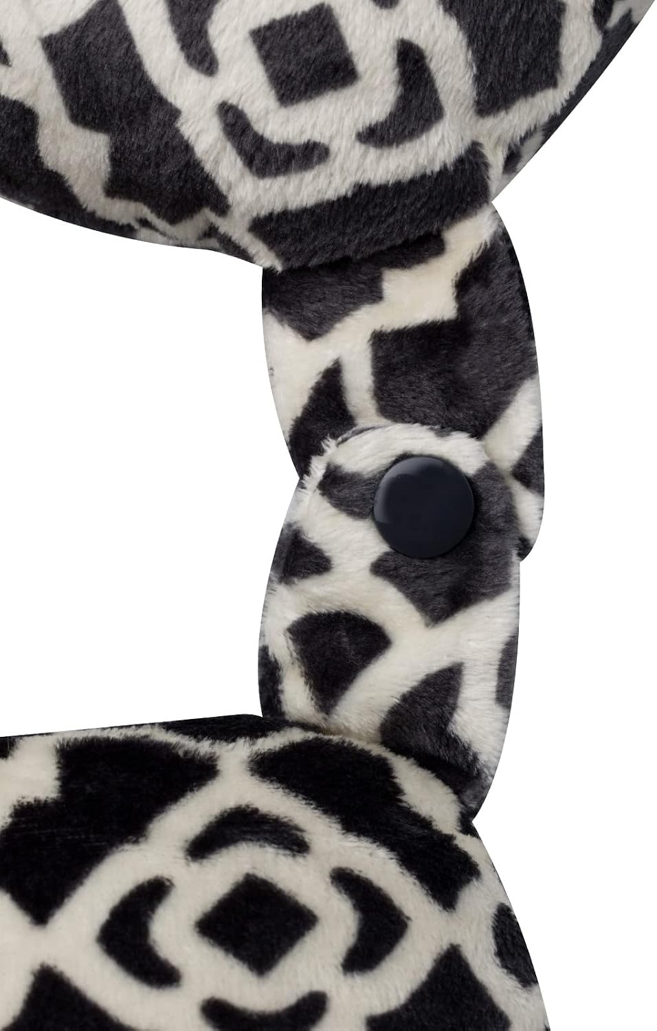 Wolf Essentials Adult Cozy Soft Microfiber Neck Pillow for Travel – Compact, Machine Washable - Perfect for Airplane, Car, or Home Use - Filled and Finished in the USA – Charcoal Trellis