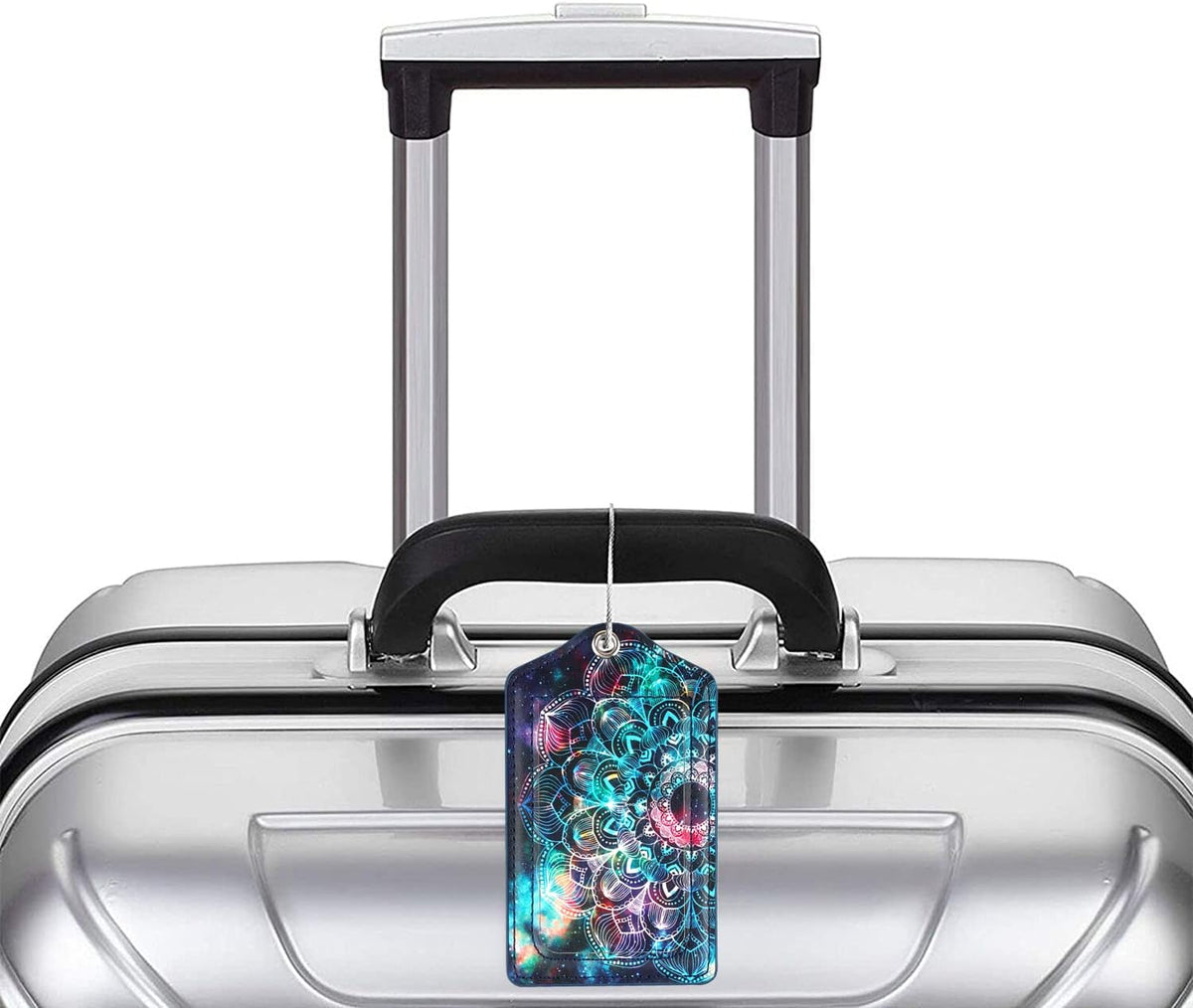 (2 Pack) Luggage Tag for Suitcases Leather Privacy Cover ID Label Travel