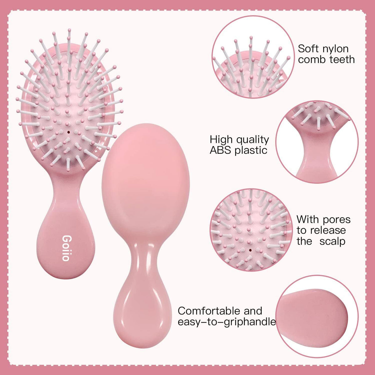 48 Pieces Mini Wet Hair Brush, Travel Detangling Brush,