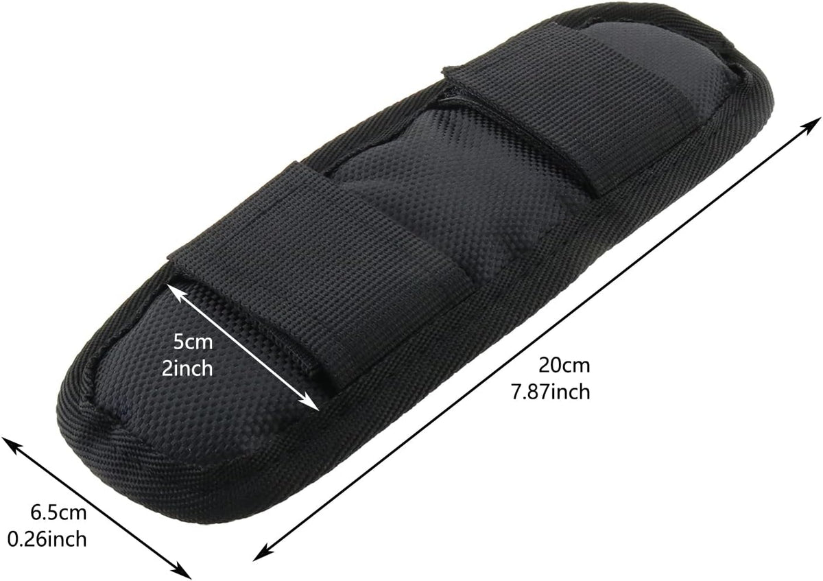 Shoulder Strap Pad Black Removable Luggage Bags Shoulder Strap Pads Fastener Cushions for Bag Backpack Satchel (Pack of 2)