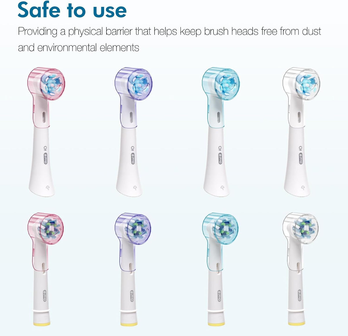 4 PCS Toothbrush Head Covers (Multicolor) Compatible with Oral-B Electric Toothbrush Head + Toothbrush Holder with 1 Charging Stand Slot and 2 Toothbrush Head Stands