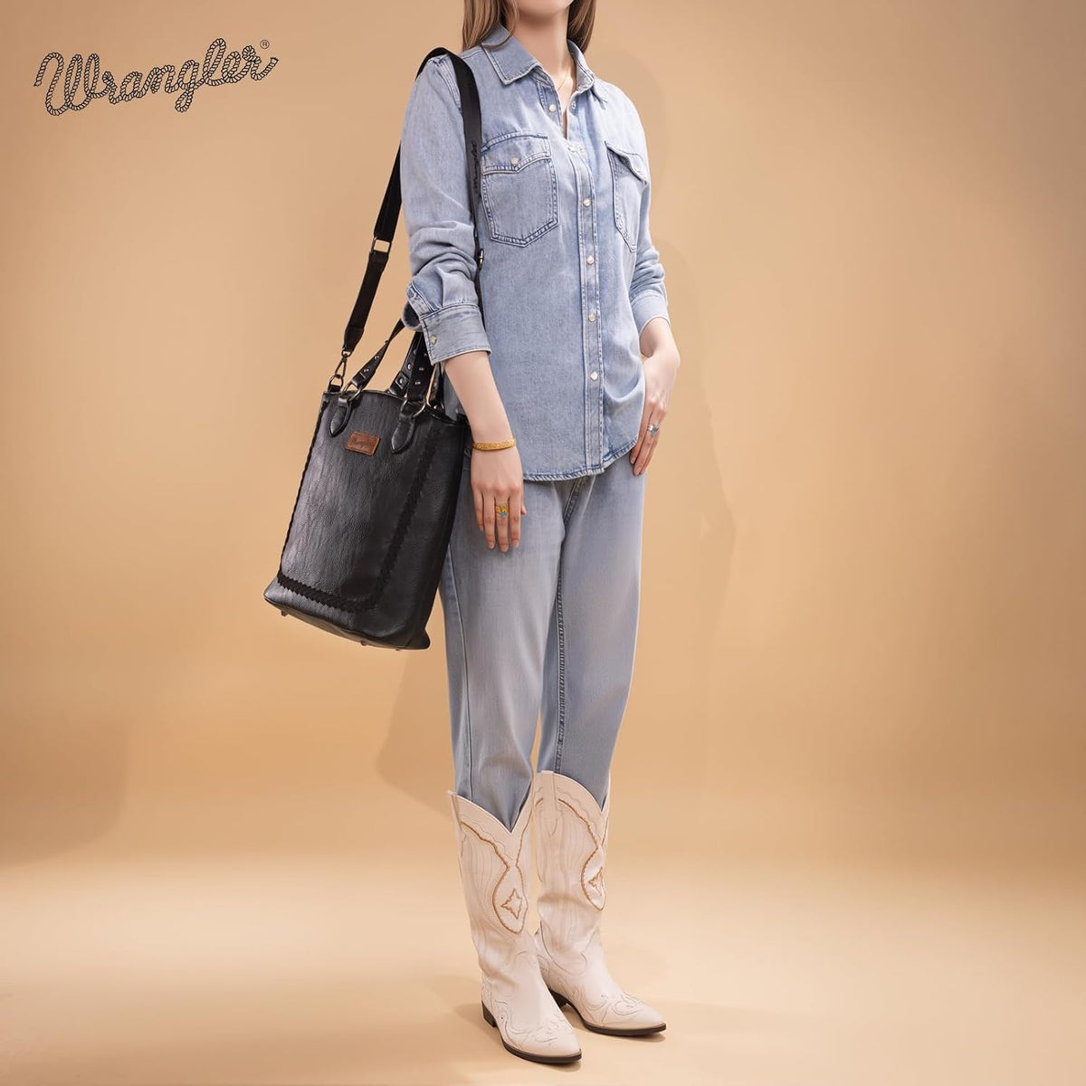 Wrangler Tote Bag for Women Large Crossbody Purses Western Designer Handbags