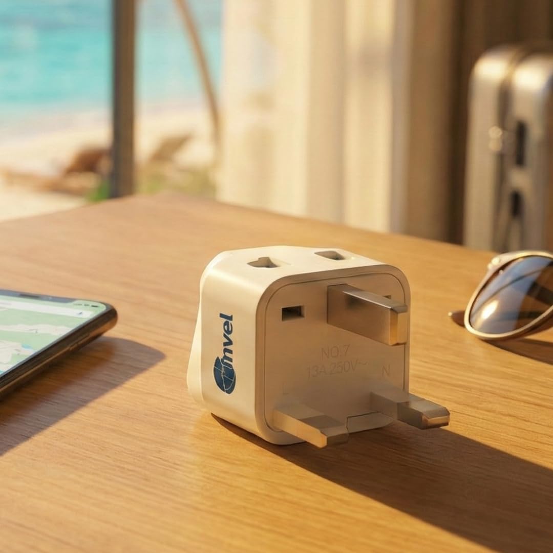 Universal International Power Adapter-2 in 1 UK Travel Plug Converter for Type G - Ideal for United Kingdom, Ireland, Great Britain, Scotland, England - London, Dublin - Worldwide Compatibility