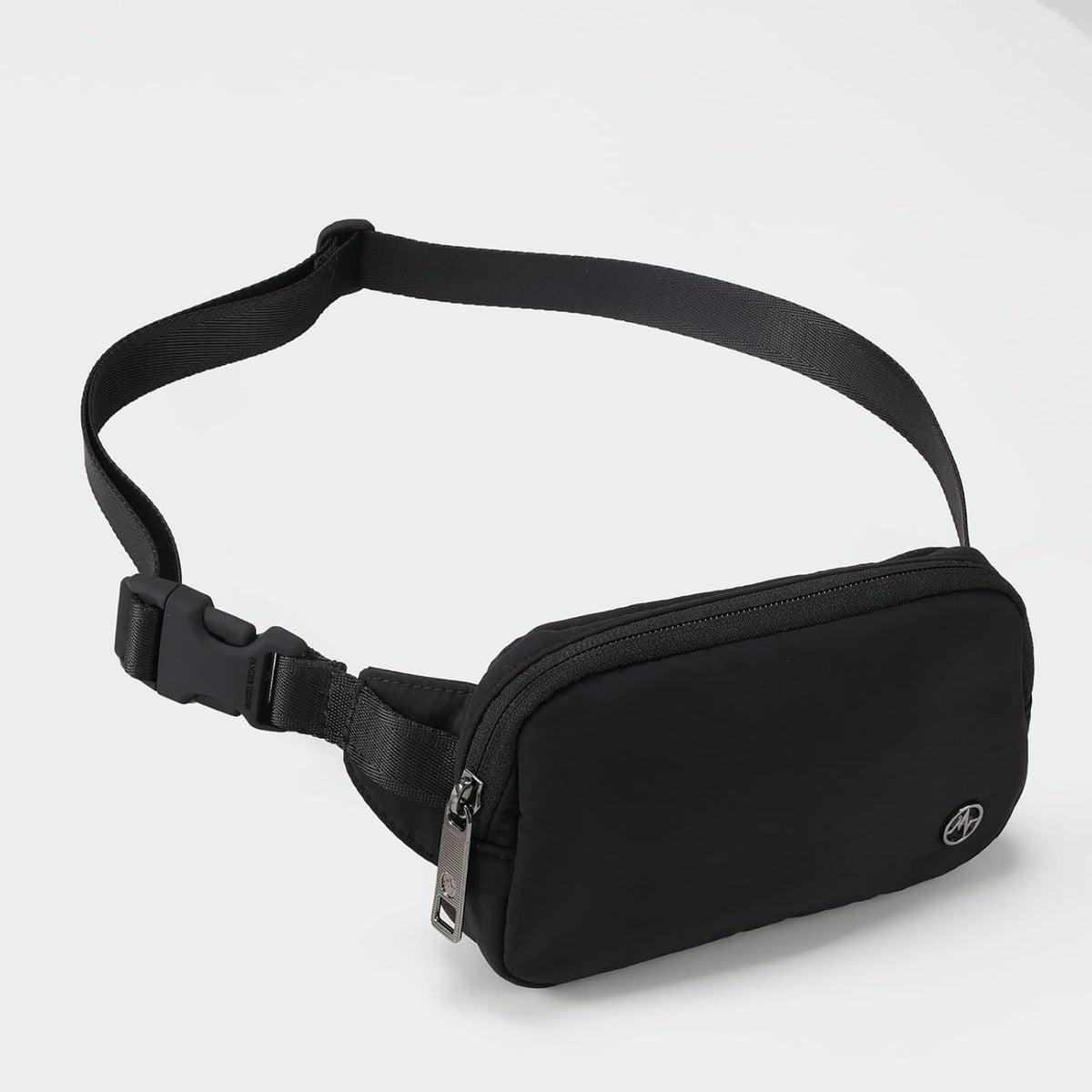 Pander Mini Belt Bag – Ultra Compact, Fits 6.7” Phone, Lipstick, Earbuds, Essentials, Small Crossbody Waist Purse, Black Onyx