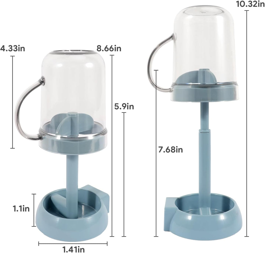 Toothbrush Stand with Cover/Cup, 3 Slots Toothbrush Holders for Bathrooms, Compatible with Toothpaste Conventional Toothbrushes Electric Toothbrushes Blue
