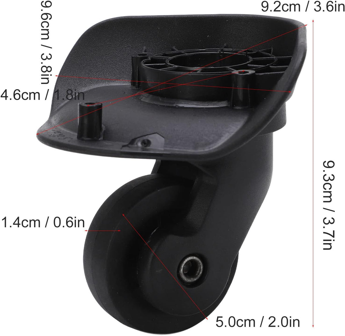 1 Pair 360 Luggage Replacement Wheels, Left Right Caster Set