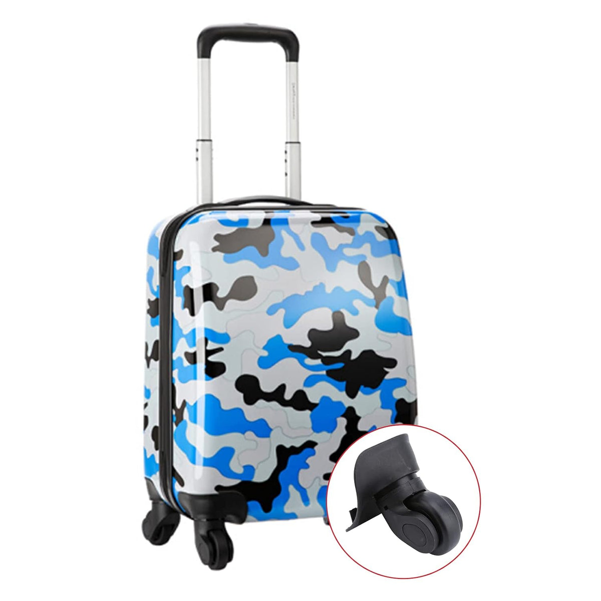 Luggage Swivel Wheel, 2Pcs Universal Suitcase Castors Replacement Left & Right Caster Wheels for Luggage Travel Case Customs Box, Dual Roller Bearing Wheels