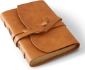 RILIHO Leather Journal Notepad, Small Notebook 4.8x6.5 Inches, Mini Journal, Retro Premium Planner, Lined Diary Vintage Style, Ideal for Women and Men, Artists, Travelers, Brown