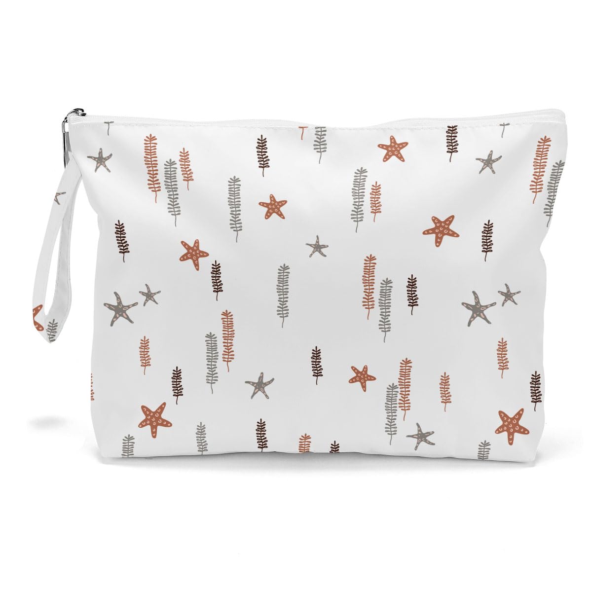 Fokongna Wet Bag, Wet Dry Bag, Makeup Bag, Toiletry Bag, Waterproof Large Capacity Travel Cosmetic Bag, Zipper Pouch for Women, Girls Mo Wife Sister Friends Baby Diaper Bag Ocean Sea Beach rainbow