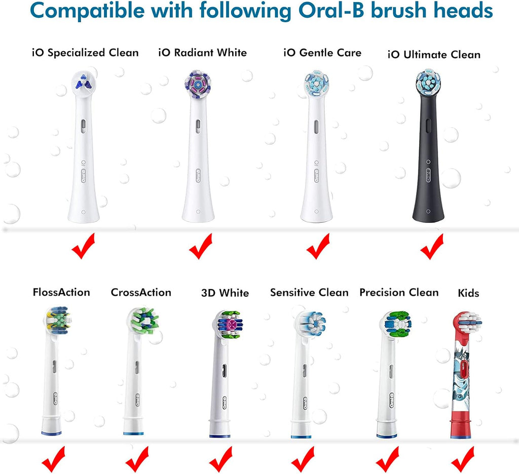 4 PCS Toothbrush Head Covers (Multicolor) Compatible with Oral-B Electric Toothbrush Head + Toothbrush Holder with 1 Charging Stand Slot and 2 Toothbrush Head Stands