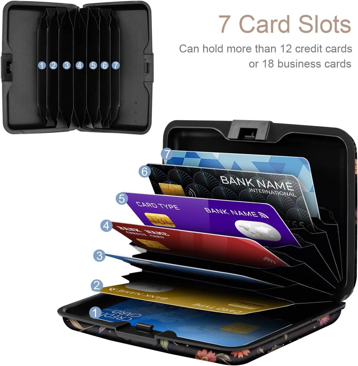 Coco Rossi Credit Card Holder RFID Aluminum Small Mini Wallet Women