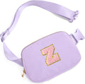 Gitus Gifts for Teen Girls Birthday Gifts for 6 7 8 9 10 11 12 Year Old Girls Initial Fanny Pack Belt Bag Crossbody Bag for Teen Girl Gifts Trendy Stuff Personalized Gifts Preppy Stuff (Lavender-Z)