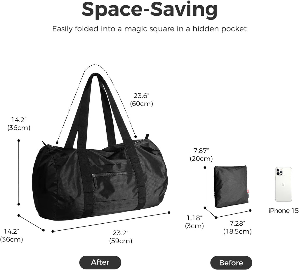 pack all Lightweight Travel Duffel Bag, 45L Foldable Weekender Bag