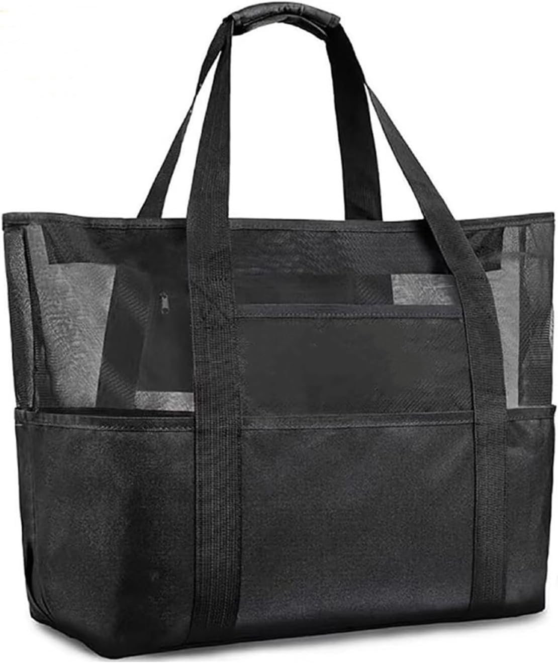 UBasic UBsic Mesh Beach Bag with Zipper Large Tote Foldable Mesh Travel Bag