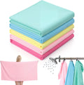 Fanfanwin 5 Pcs Microfiber Gym Bath Towel 60" x 30" Quick Dry, Vibrant